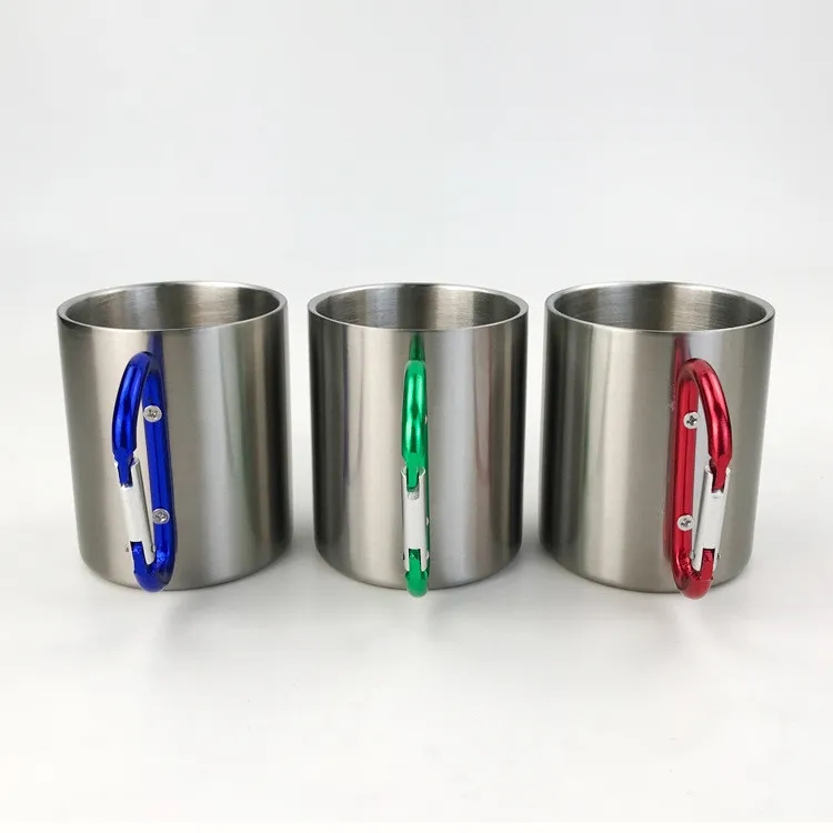 220ml Stainless Steel Mug with Handle and Lid 4