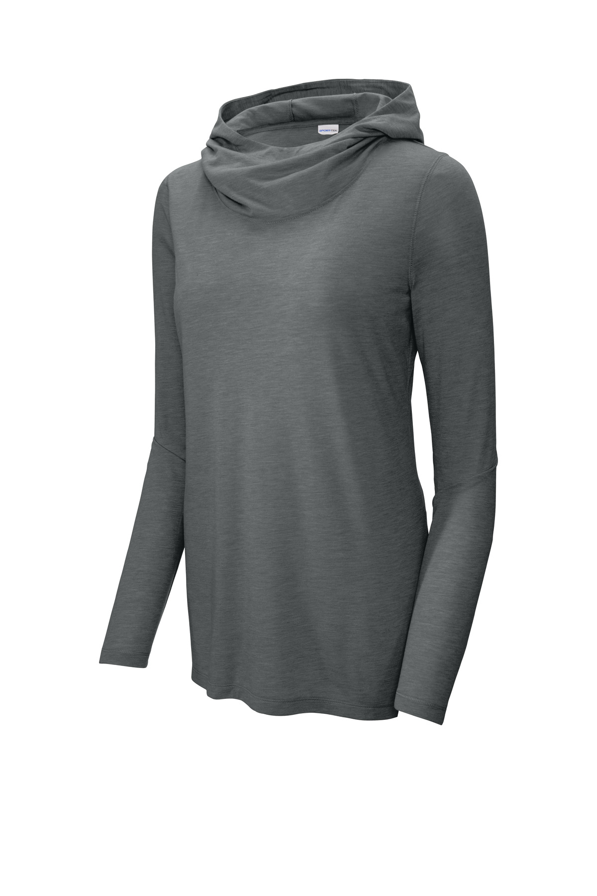 Sport-Tek Women's PosiCharge Tri-Blend Wicking Long Sleeve Hoodie LST406, custom hoodie or sweatshirt with logo imprint 24