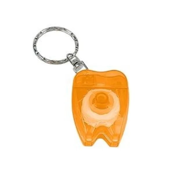Waxed Tooth Shape Dental Floss Key Chain 5