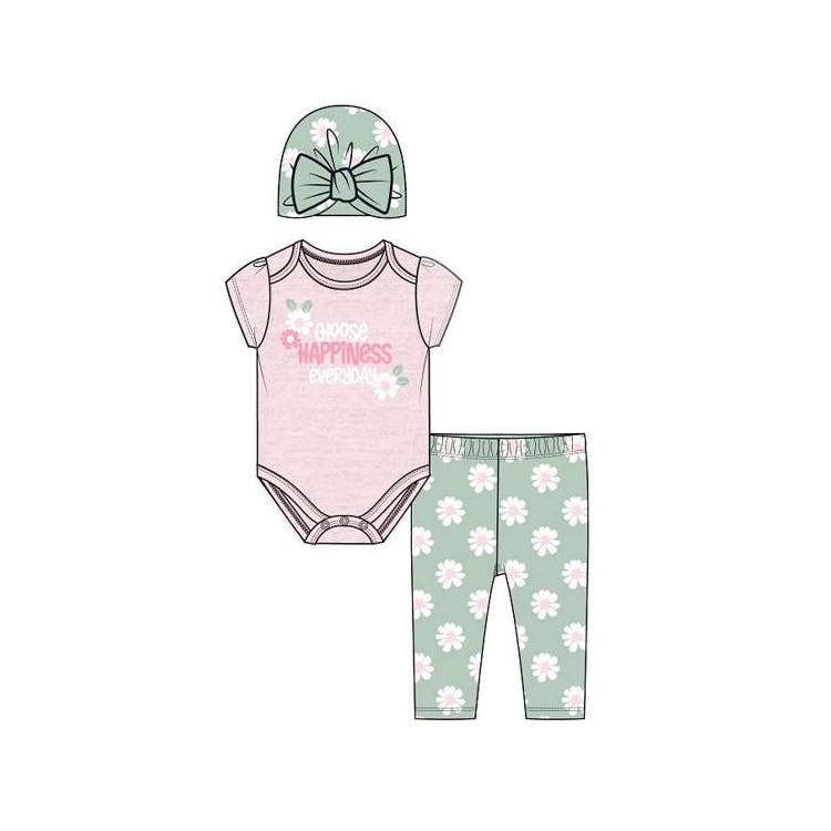 Girls' Newborn 3-Piece Set Mint 0-9M 2