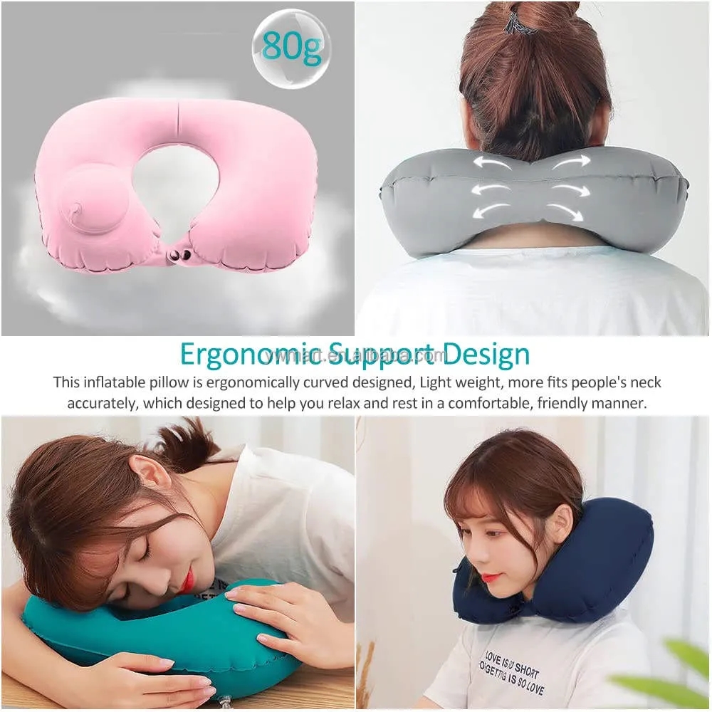 Inflatable Neck Pillow - Automatic Press Inflator 3