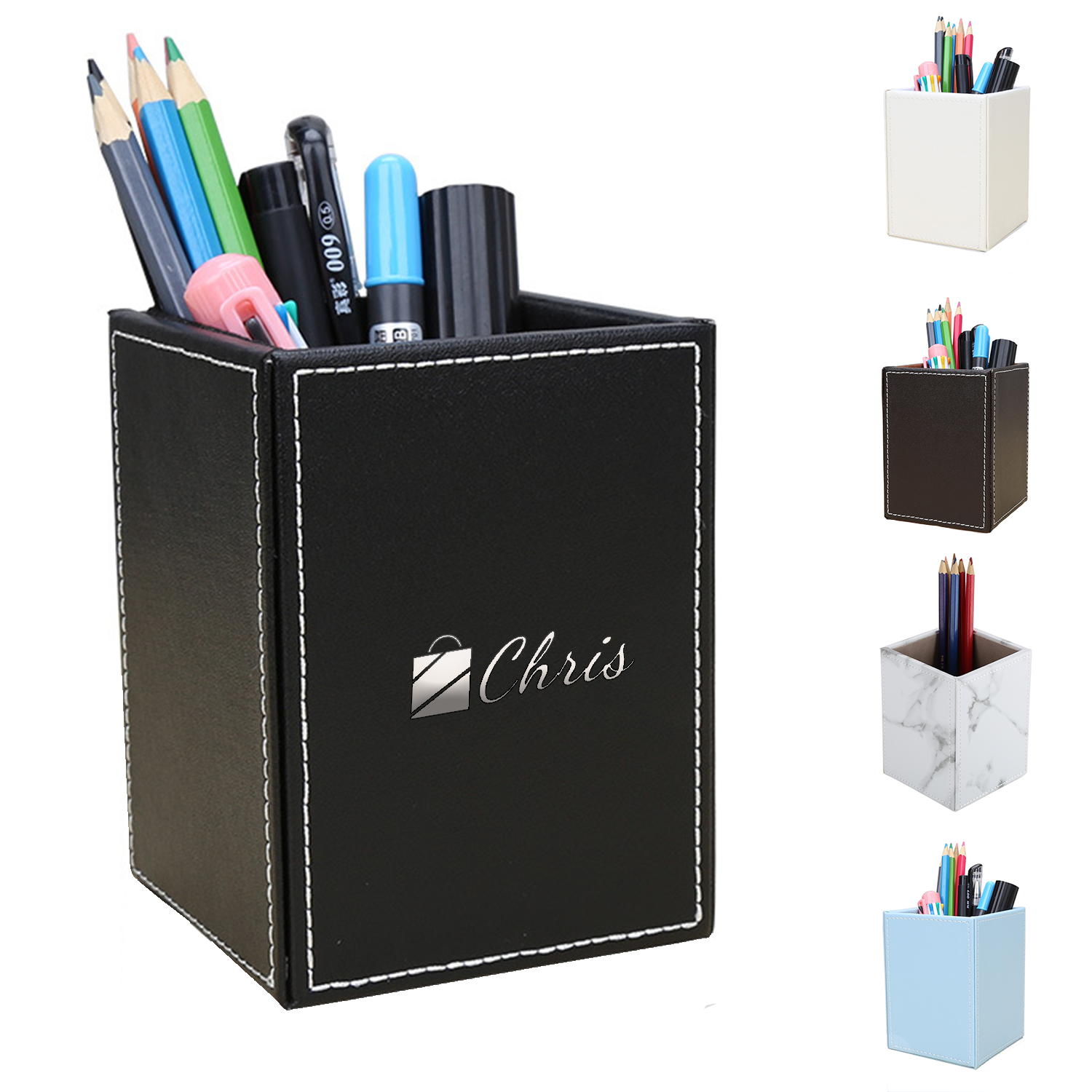 Small Pu Leather Desk Office Organizer 2