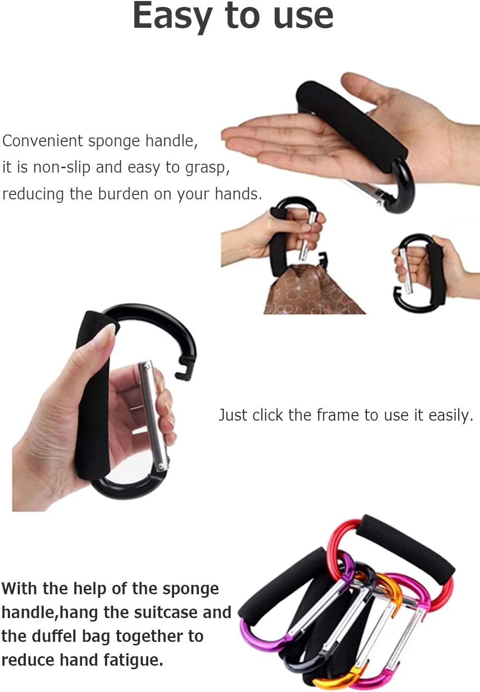 Large Stroller Hooks 6