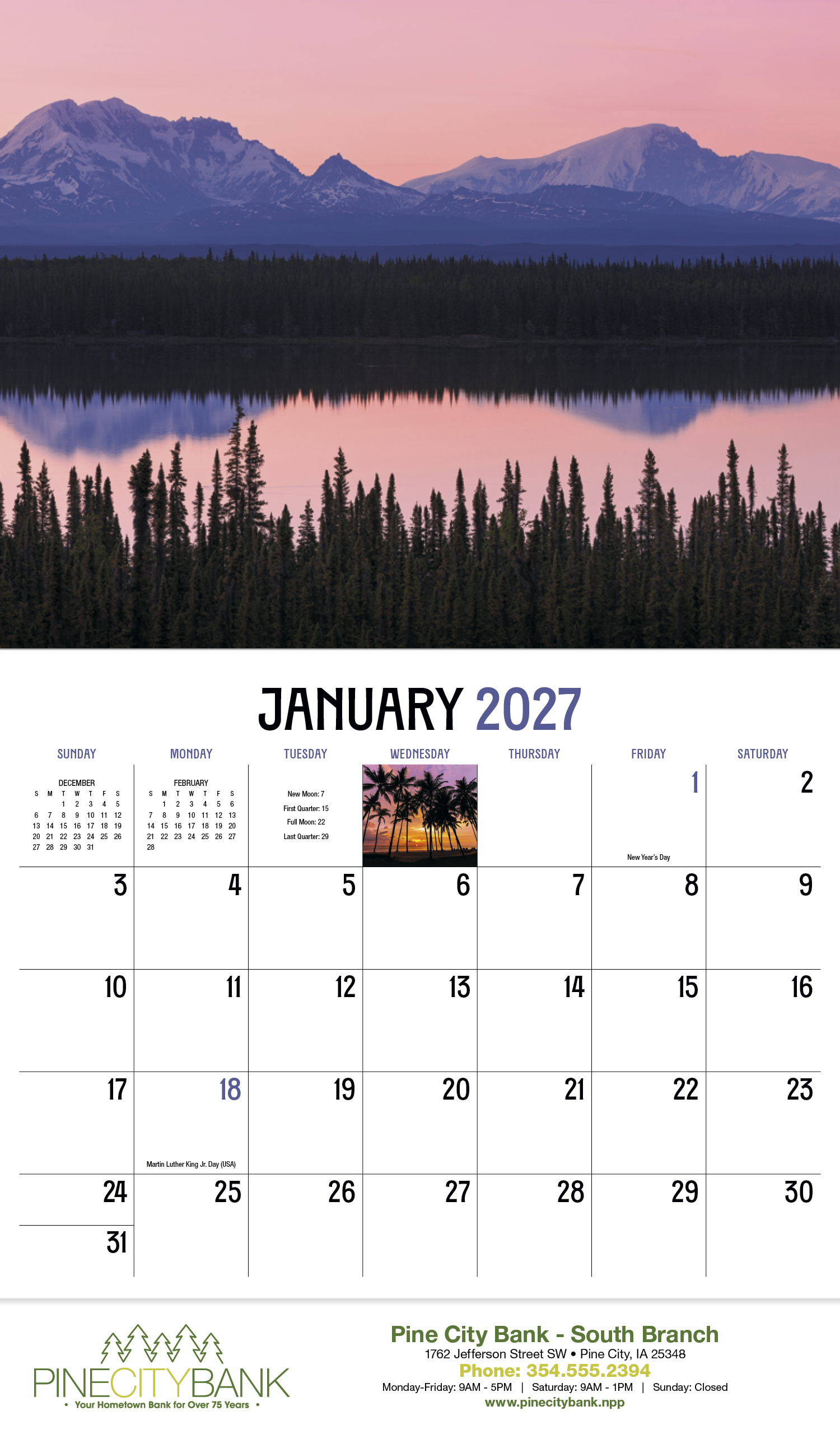 HotLine® Products Dawn to Dusk Appointment Calendar - Stapled 53
