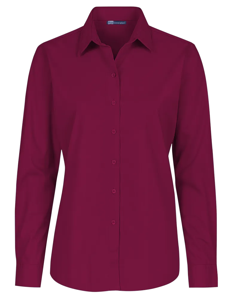 Ladies' L/S Value Poplin Shirt 43