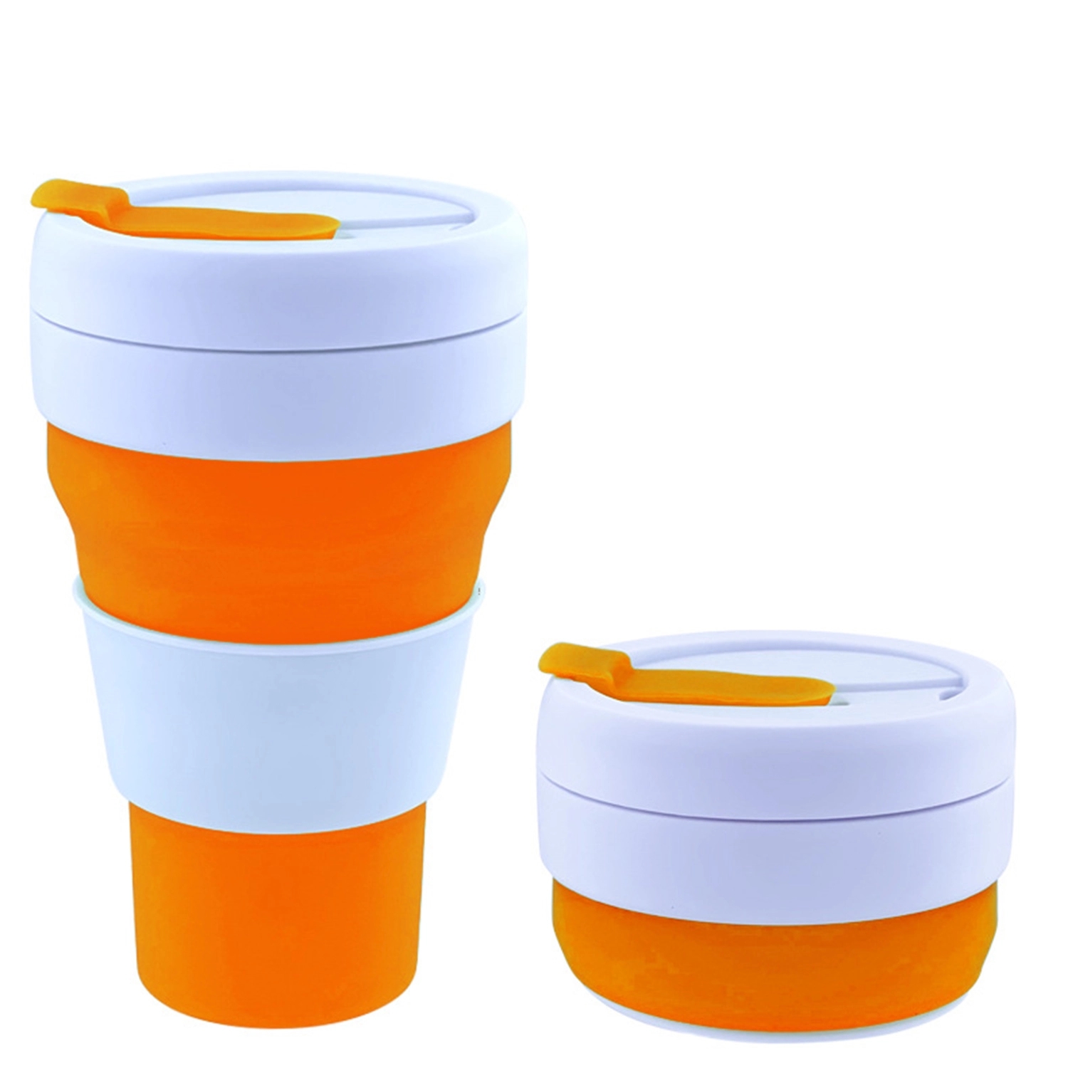 12oz Folding Travel Sealed Silicone Water Cup 14