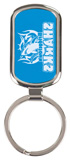 1 1/8" x 1 7/8" Blue Rectangle Keychain 1