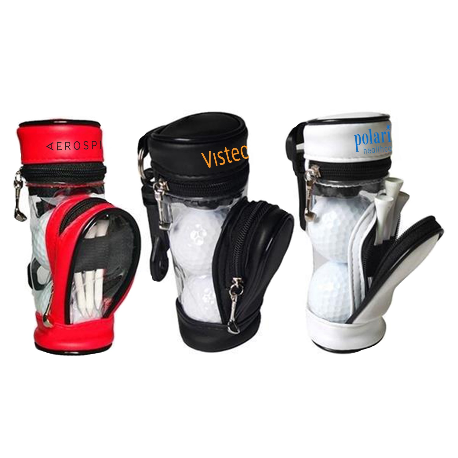 Golf Balls & Tees Vinyl Bag Gift Set 3