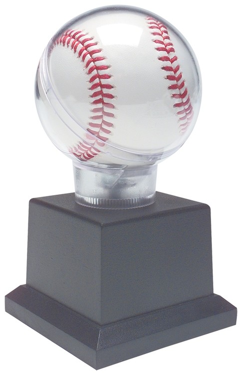 6" Tall All-Star Baseball Holder Award with Black Cup Base 2