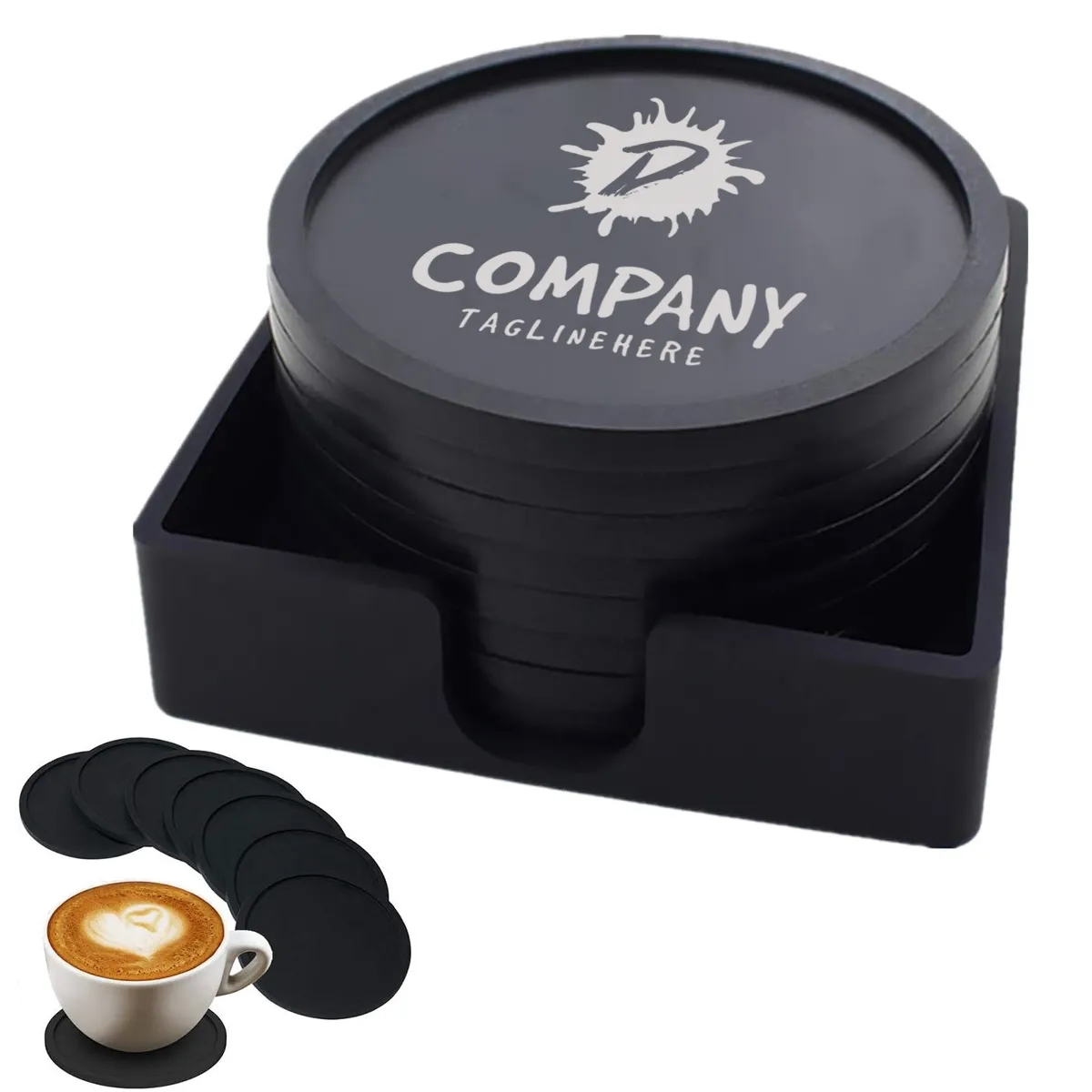 Custom Durable Personalized Unique Reusable Silicone Coaster 2