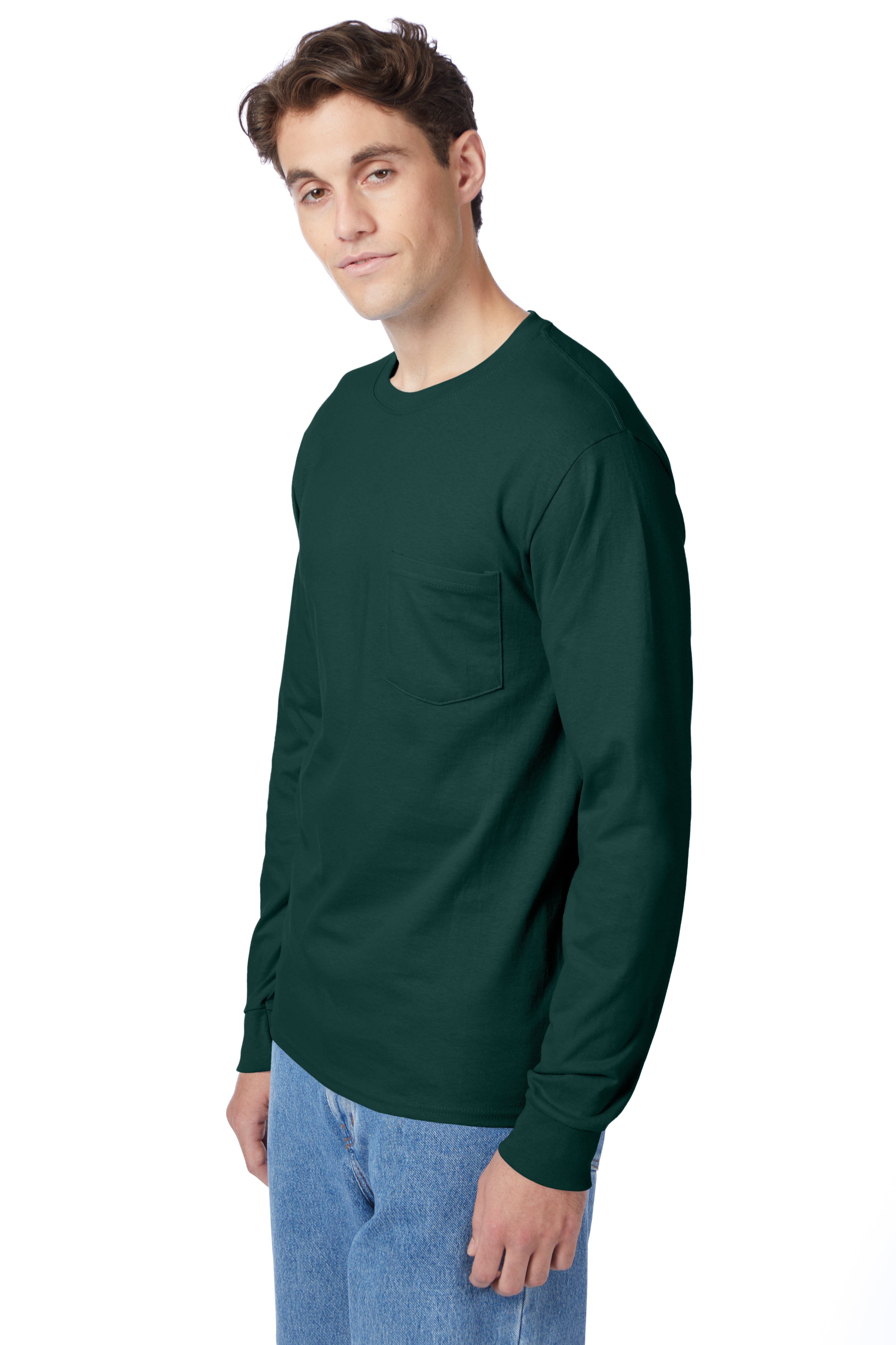 Hanes Authentic-T Long-Sleeve T-Shirt with Pocket 4