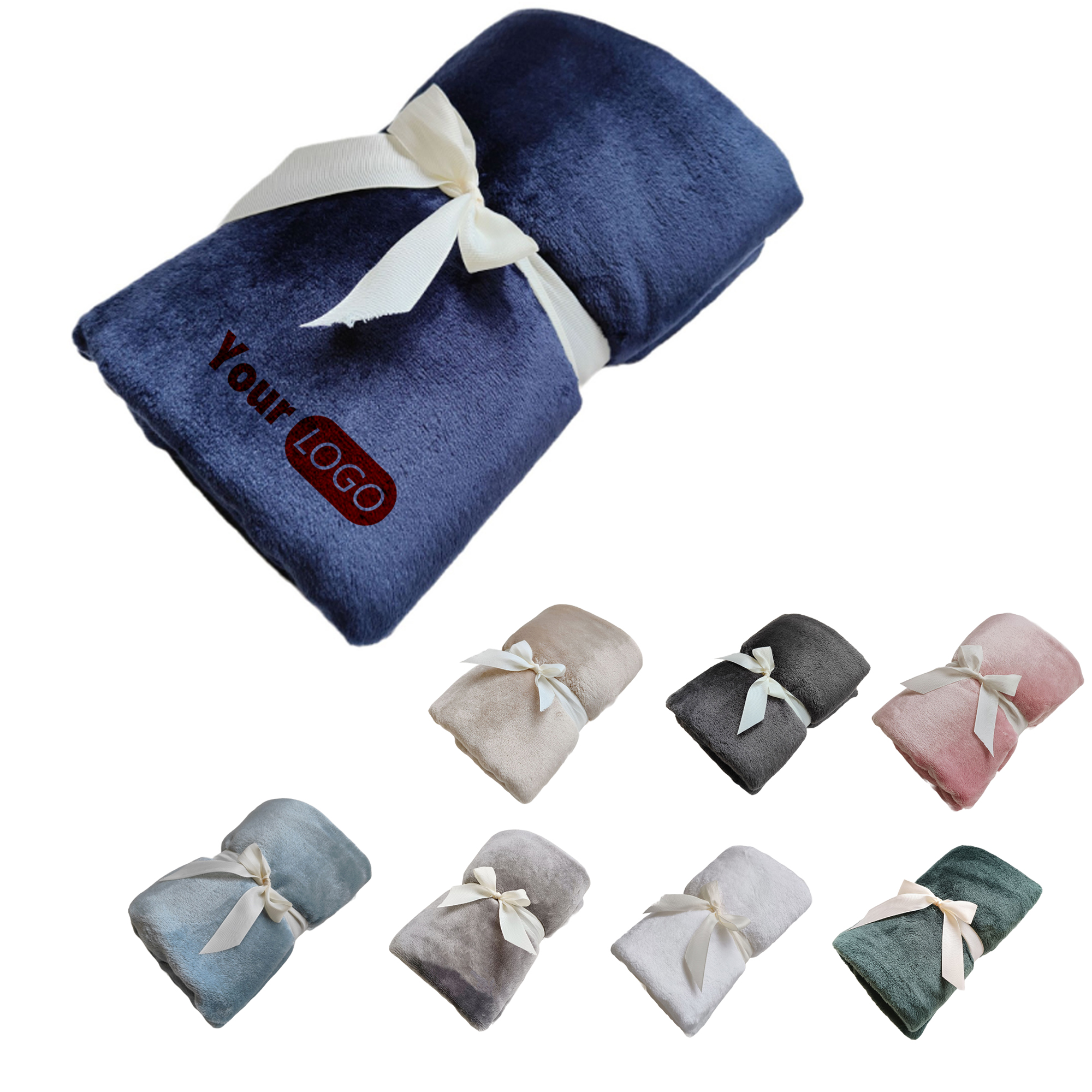 Stylish Solid Colored Flannel Blanket 8