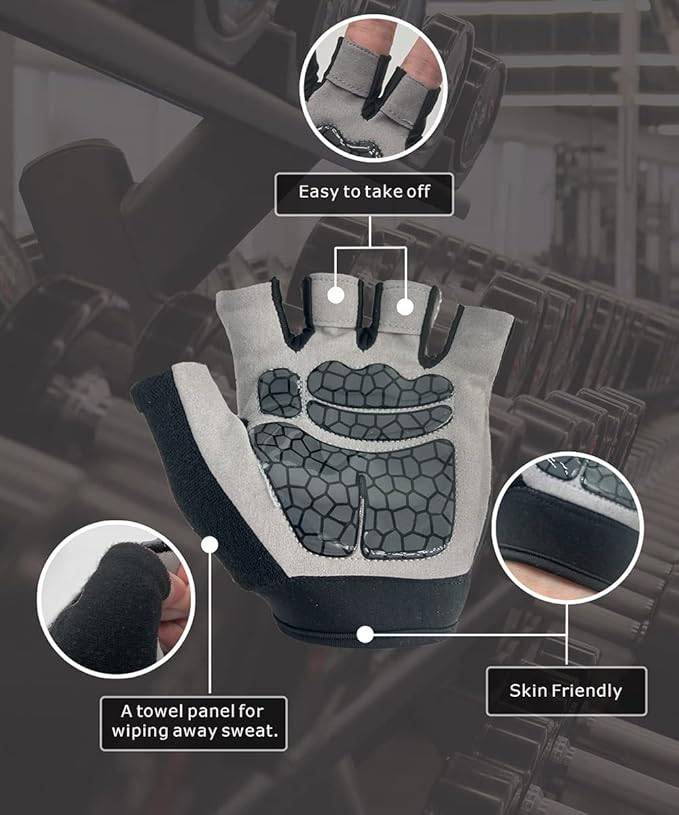 Anti-slip and anti-drop breathable sports half-finger gloves 6