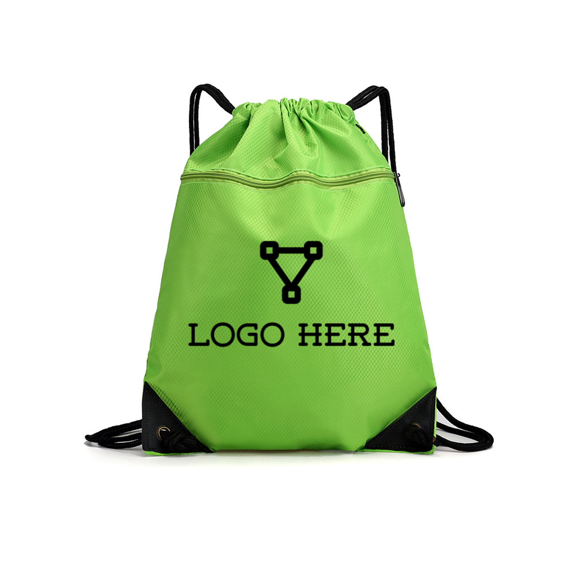 Large Zippered Cinch Pack 10