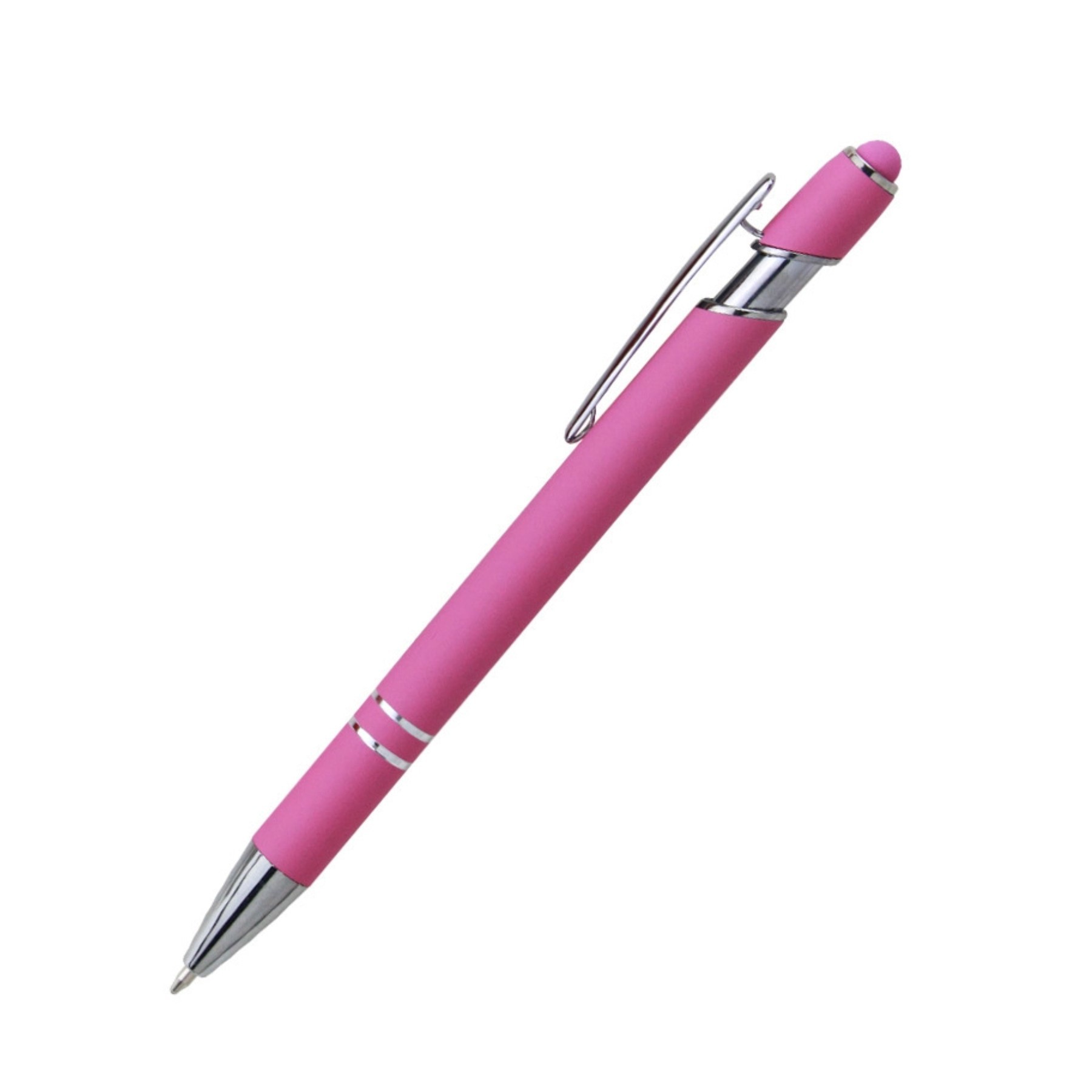 Rubber Soft Touch Ballpoint Pen With Stylus Tip 3