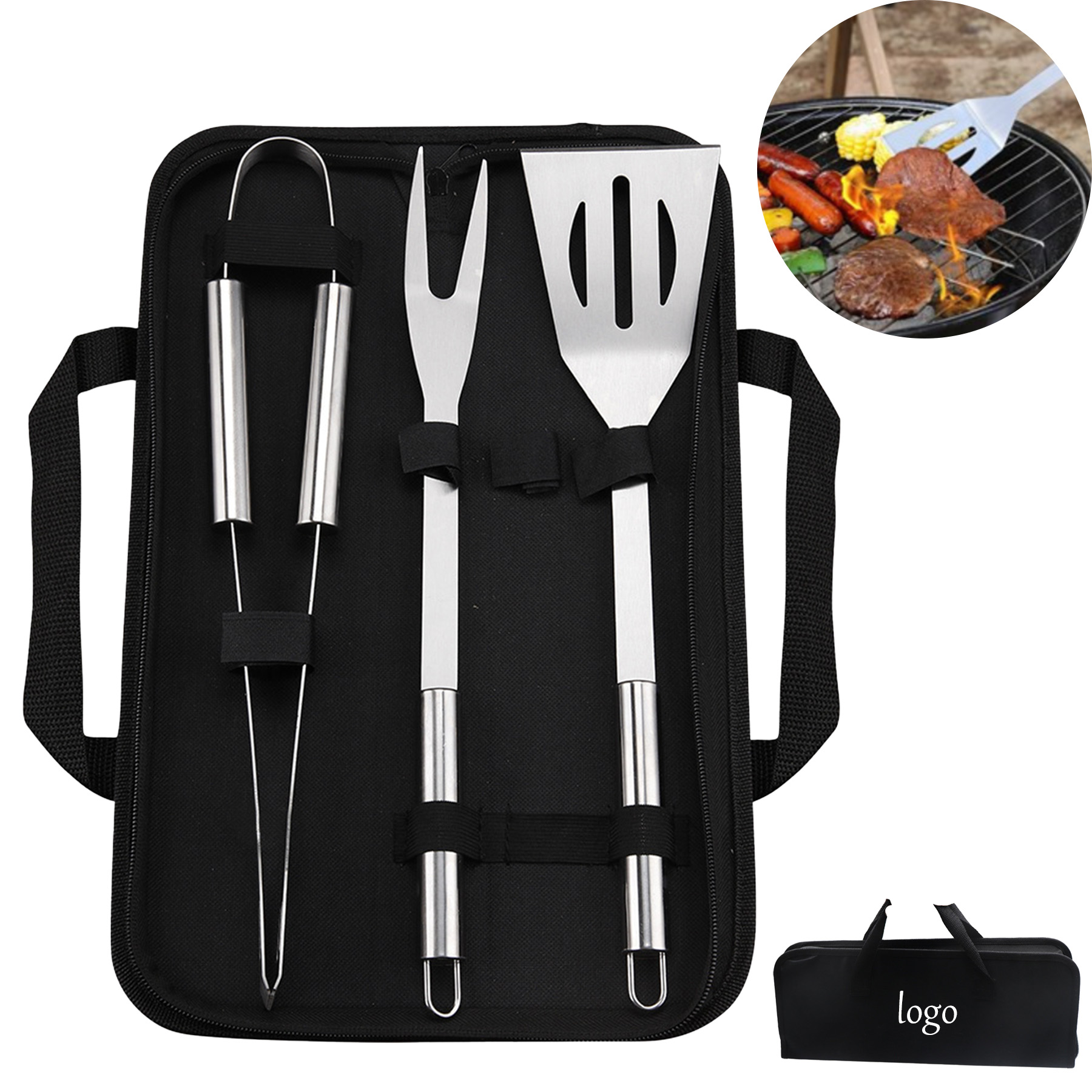 Stainless Steel BBQ Tool Set 1