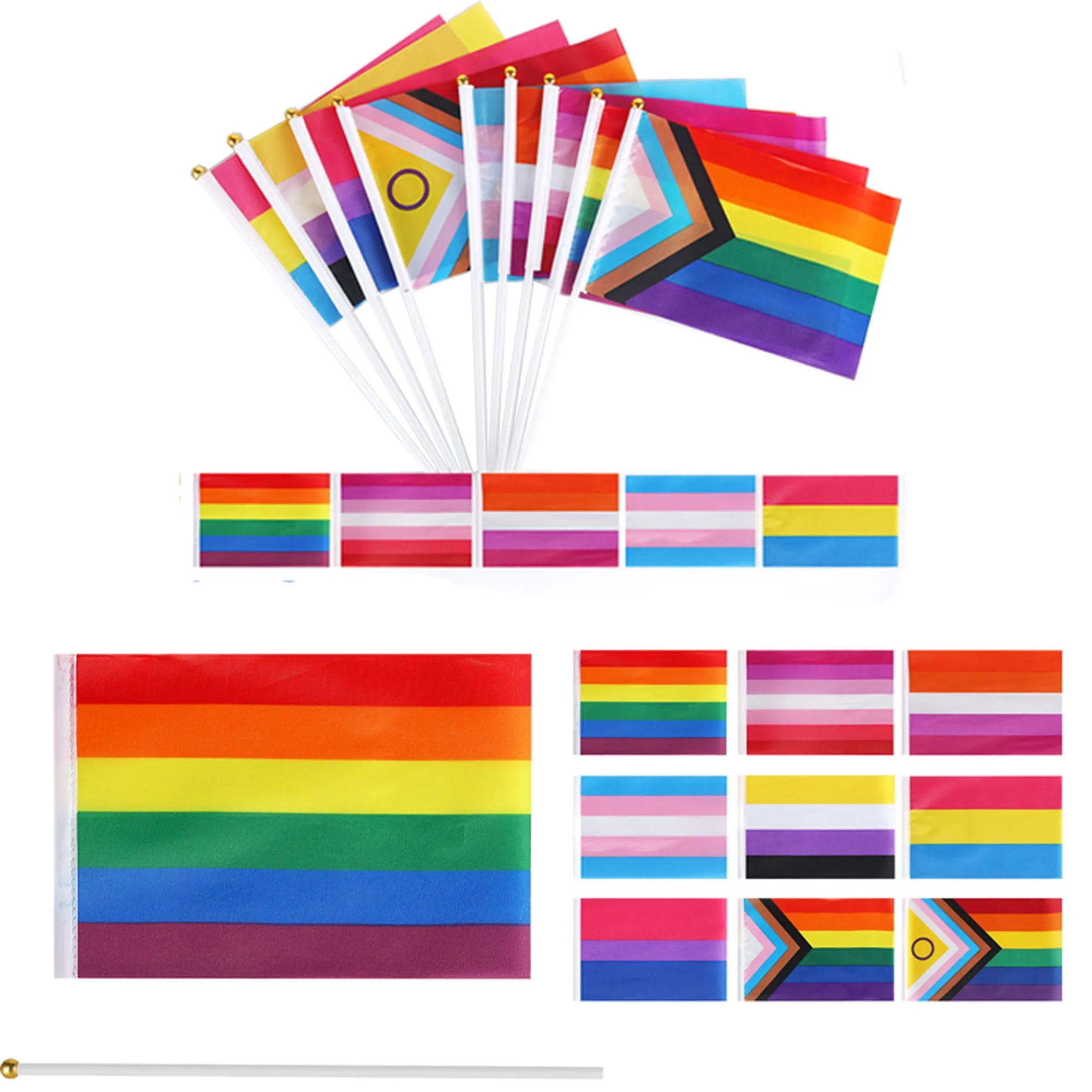 Rainbow 8.3" x 5.5" Outdoor Flag