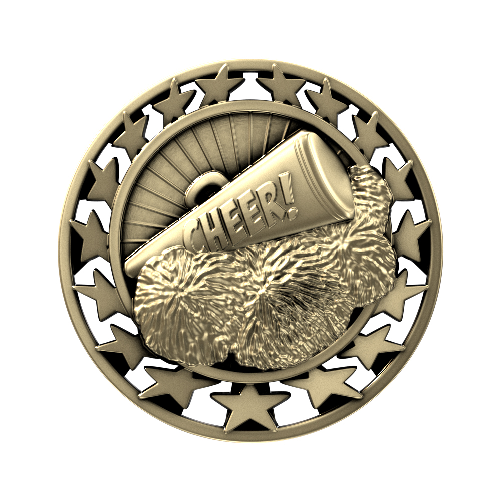 Cheerleading Star Medallion (2-1/2") 3