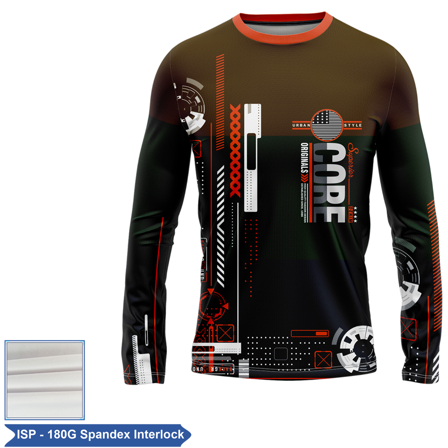 Unisex & Kids' Sublimation Spandex Interlock Long Sleeve Tee 2