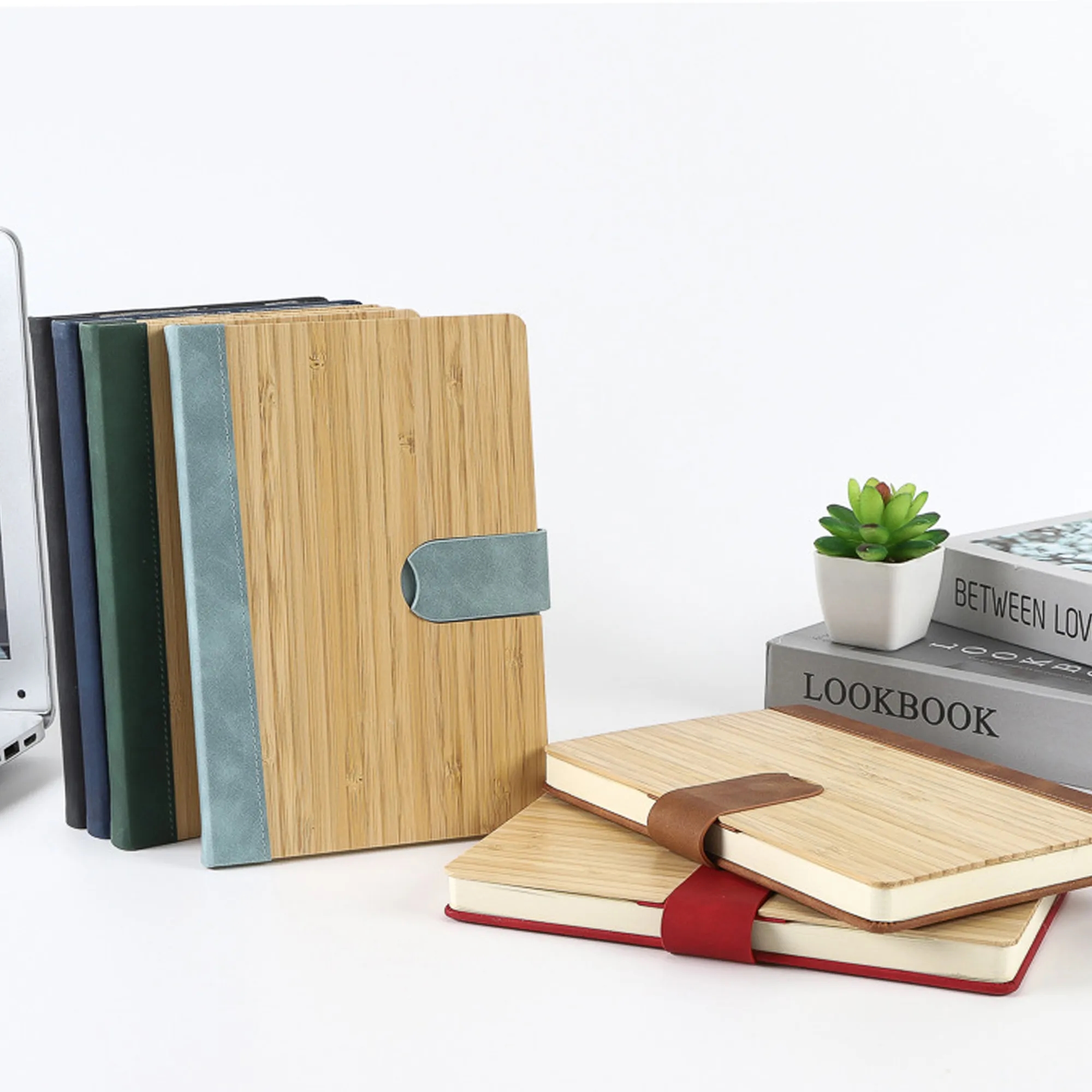 Eco-friendly Bamboo Magnetic Notebook Diary 4