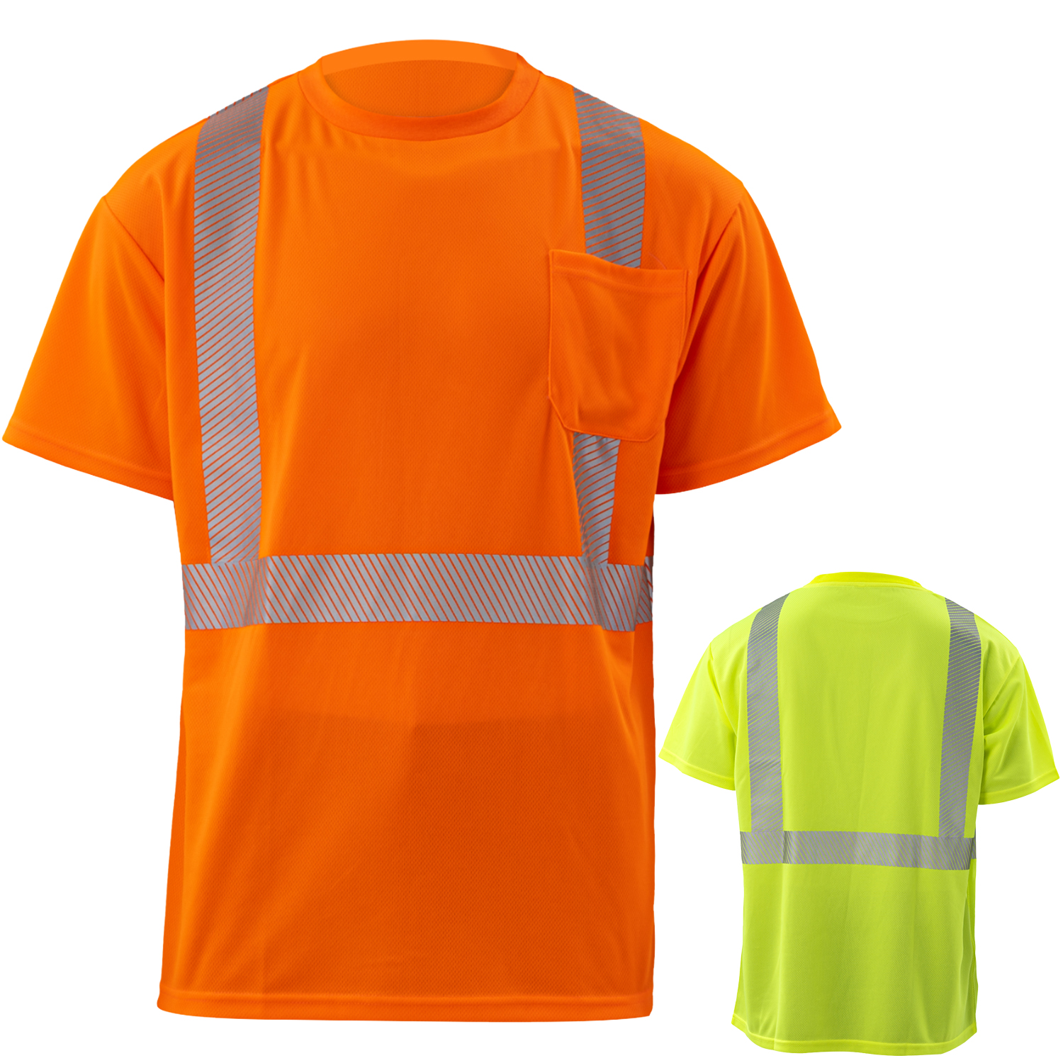 3.8 oz. Polyester Class 2 Segmented Tape Safety T-Shirt with Pocket 6