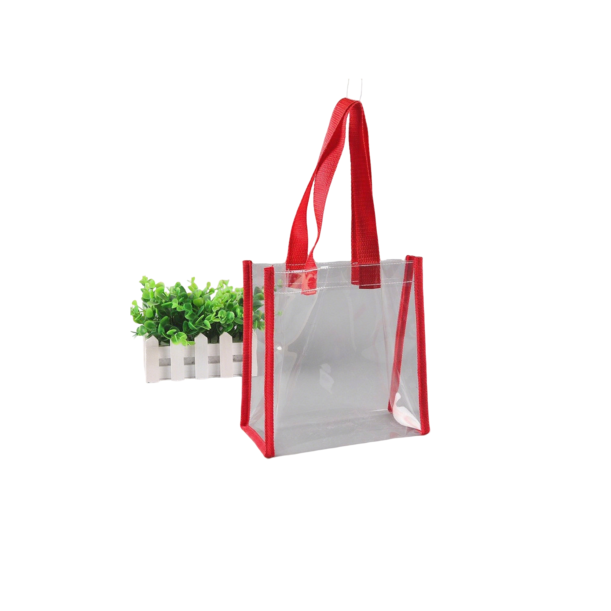 Transparent Polyvinyl Chloride Stadium Tote 11.9" x 11.9" x 6" 15