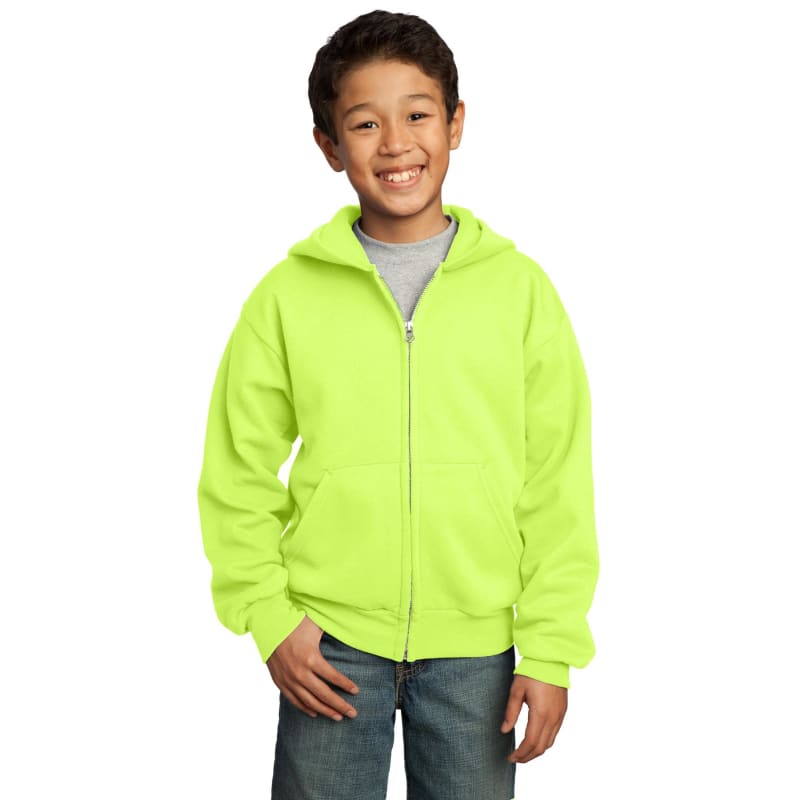 Port & Company - Youth Core Fleece Full-Zip Hooded Sweatshirt. 88