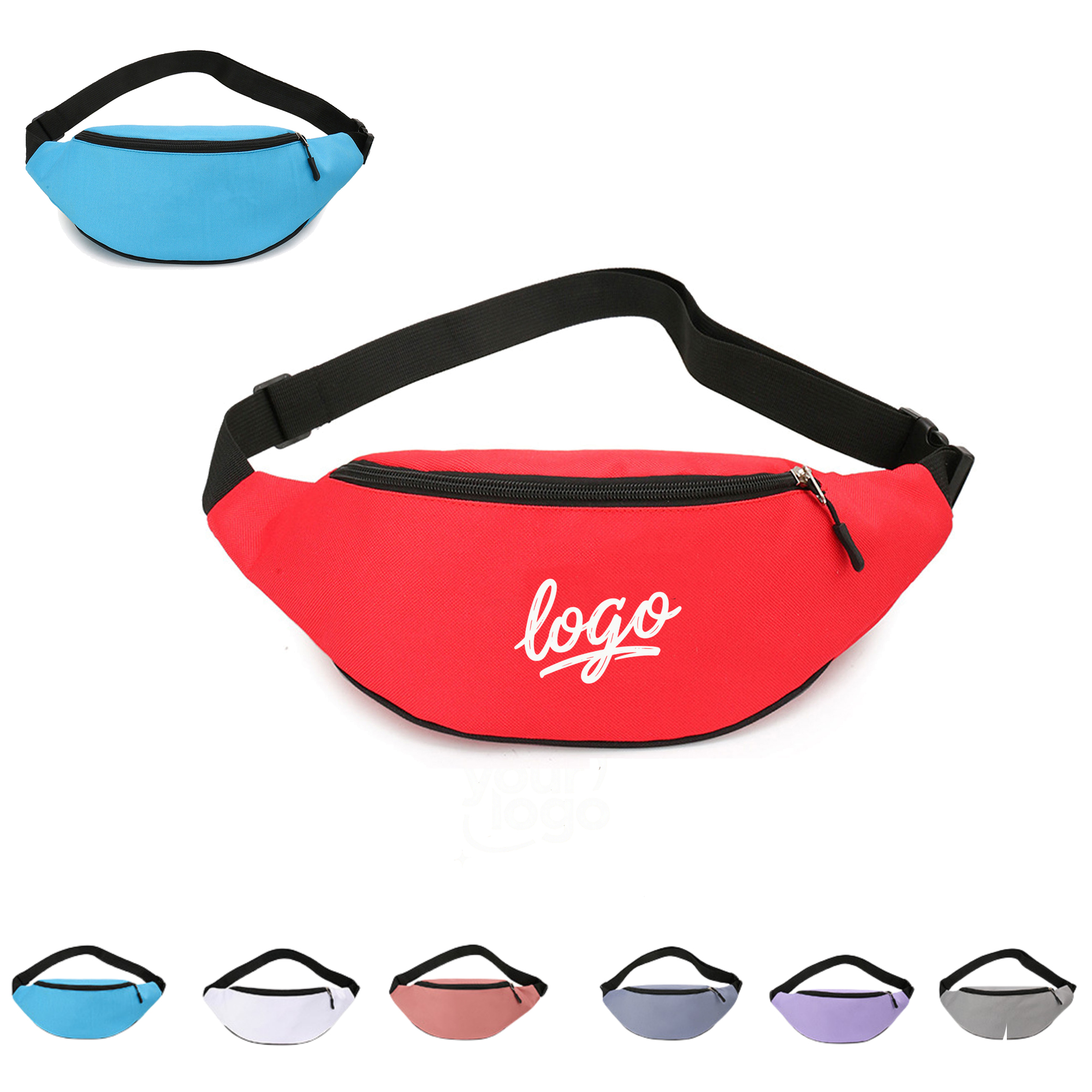 Waterproof Waist Fanny Packs w/ 1 Zipper 3