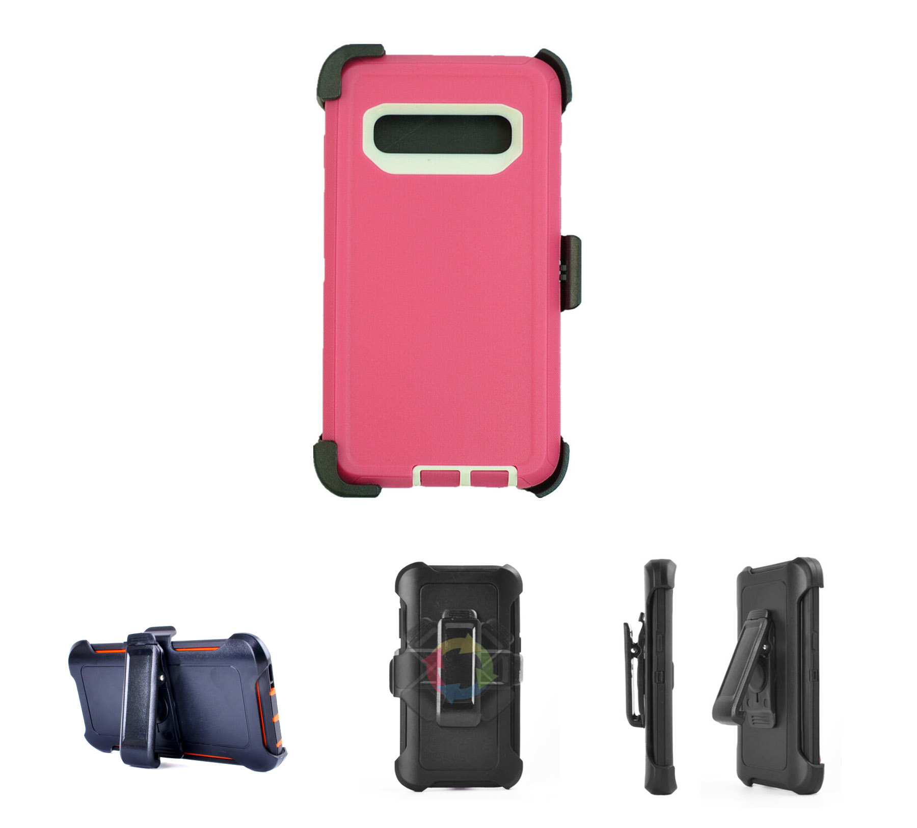 iBank ® Galaxy S10 (6.1") Shockproof Case with Belt Clip and a kickstand 2
