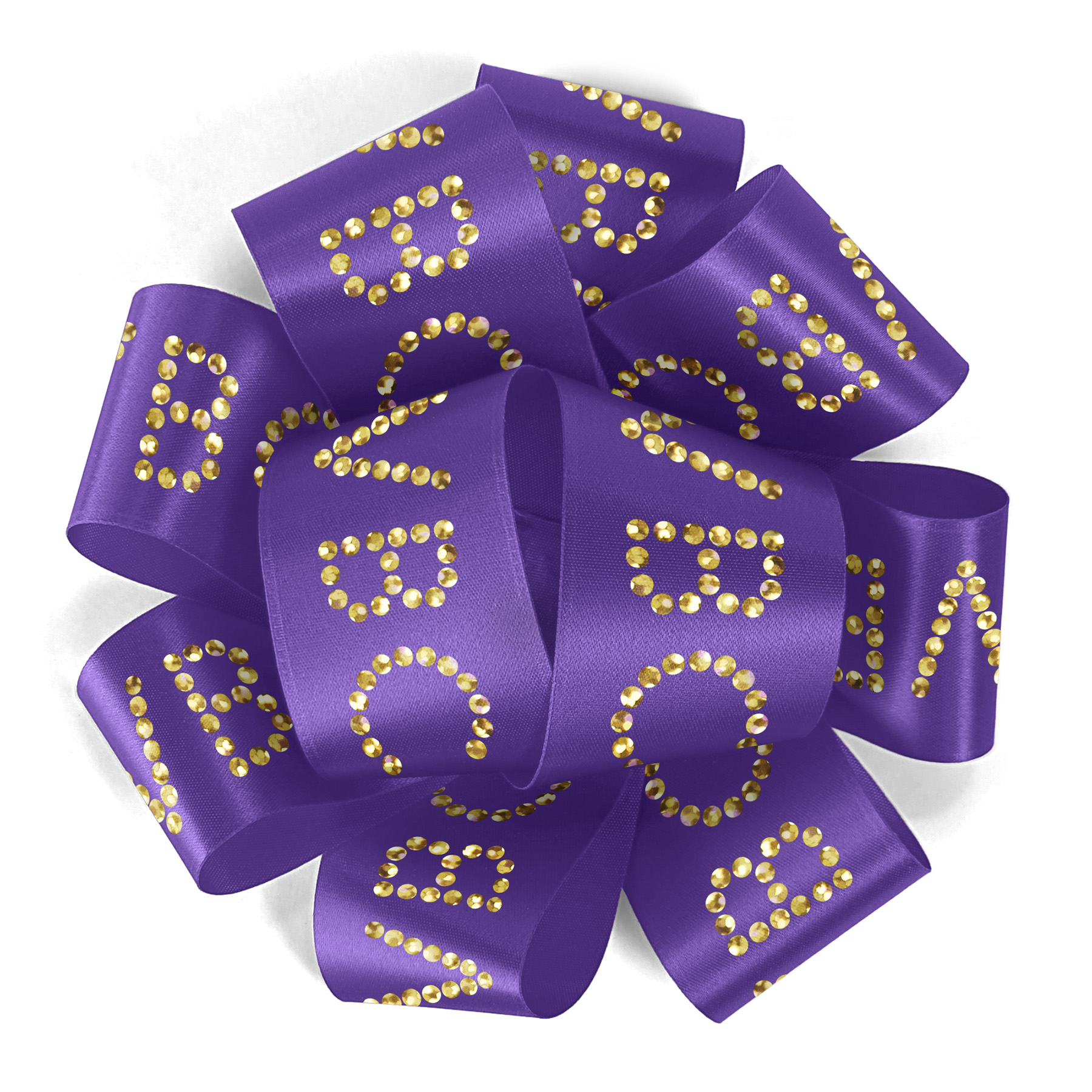 1½" Badge Satin Bow - Sparkle 27