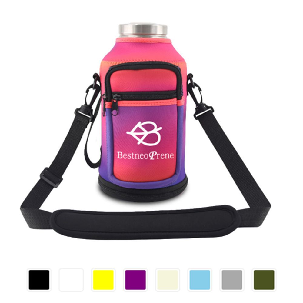 Insulated Gallon Water Bottle Cooler Holder w/Strap 2