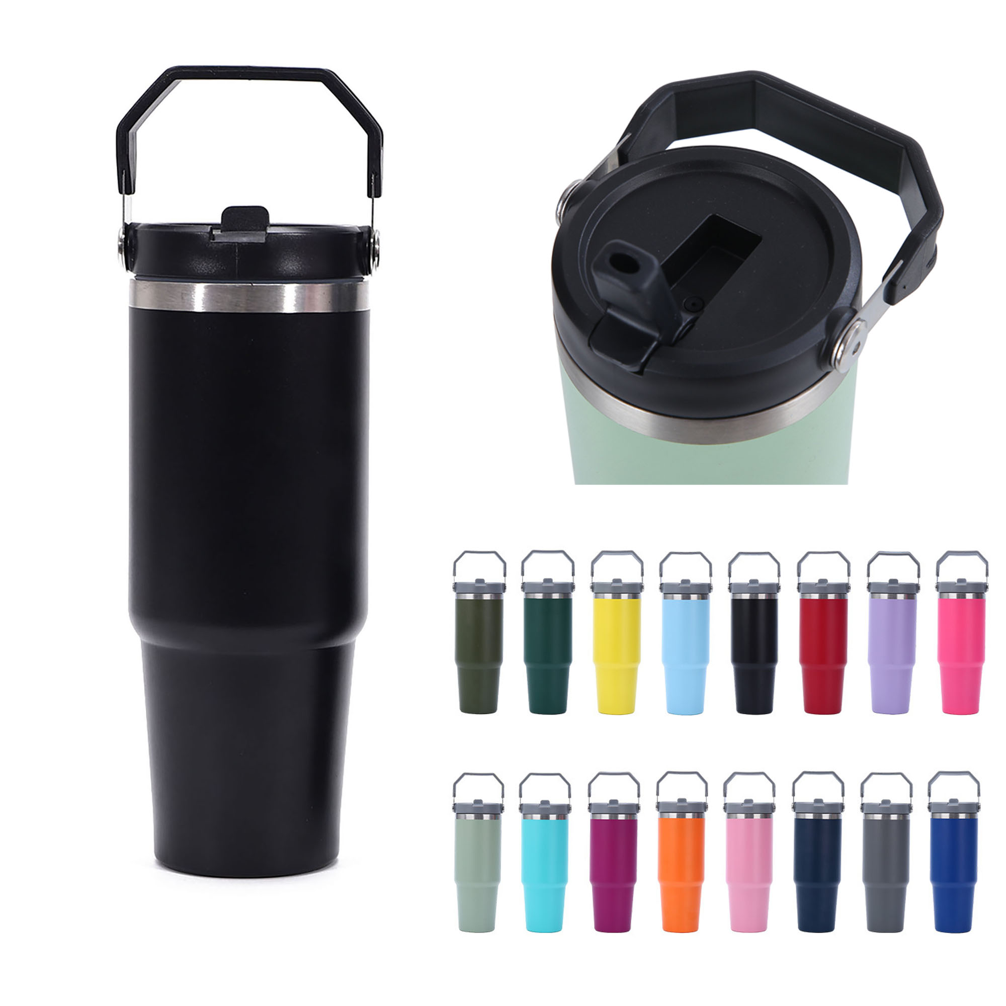 304 Stainless Steel Insulated Travel Tumbler with Handle 5