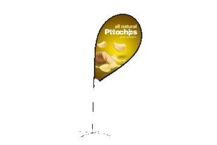 11ft R Shape Feather Flag Kit - 2 Side Imprint 1