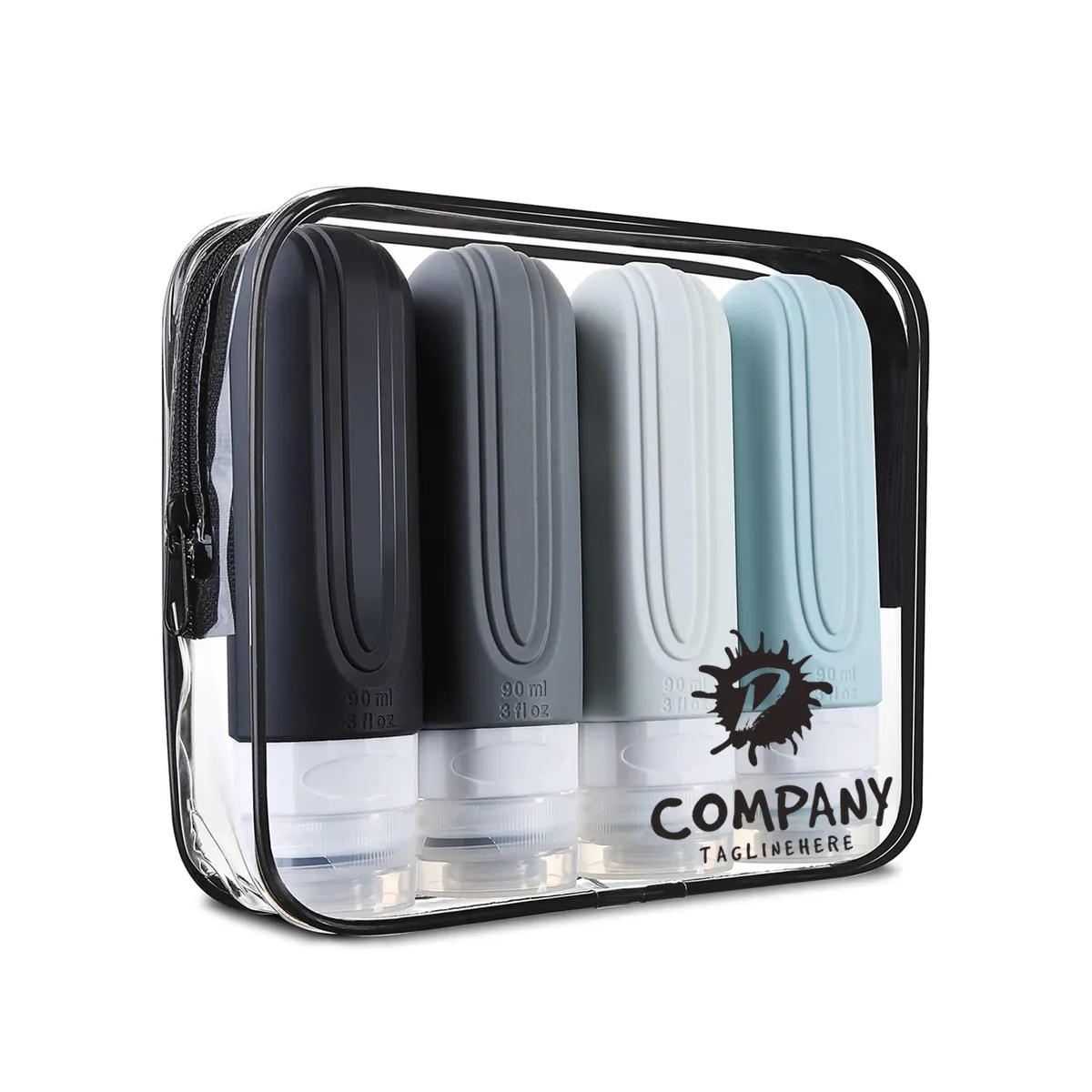 3oz Portable Leak Proof SiliconeTravel Bottle For Toiletries 4