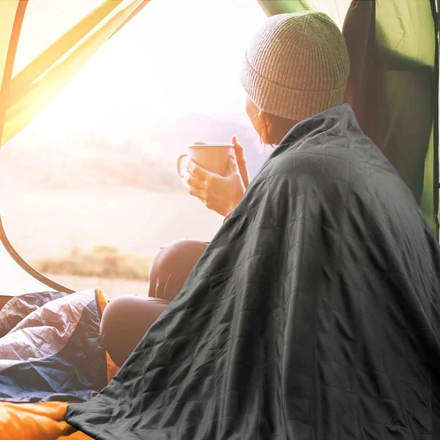 Portable Camping Blanket Shaker Fleece 3