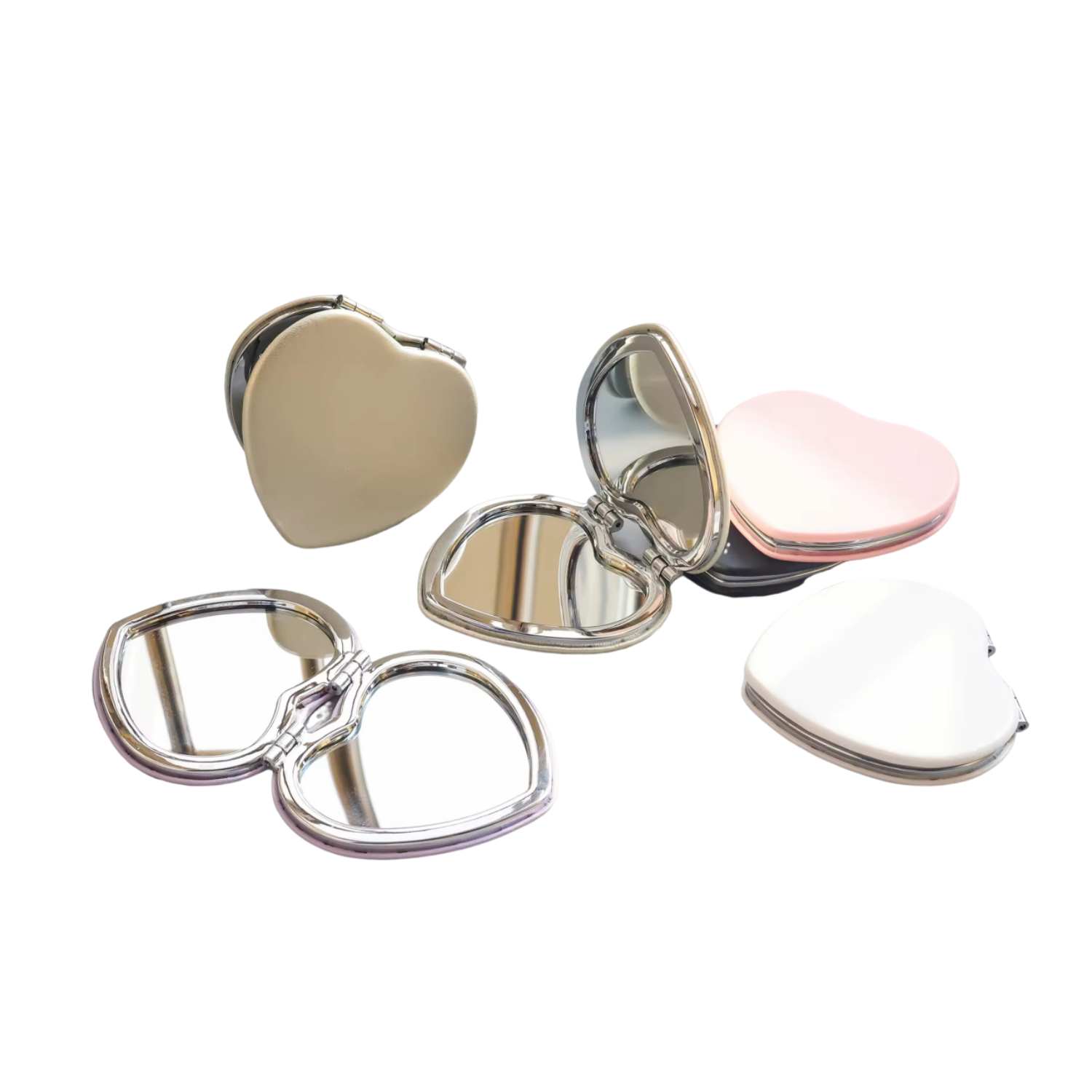 Heart Shape Folding Compact Mirror 2