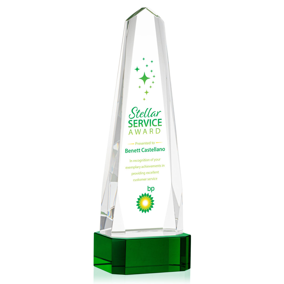 Geneva VividPrint™ Award on Base - Green 12