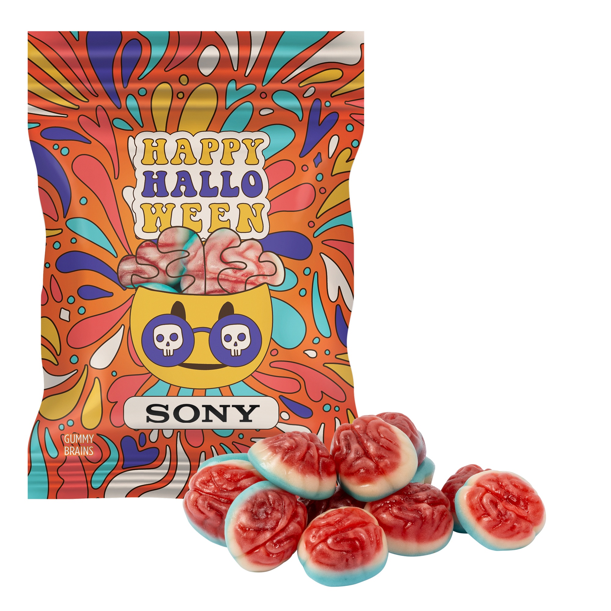 Clever Candy 2oz. Full Color DigiBag™ with Gummy Brains 1