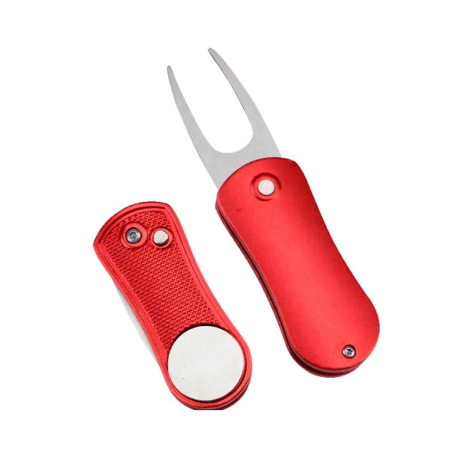 Foldable Golf DivotRepair Tool with Magnetic Ball Marker 1