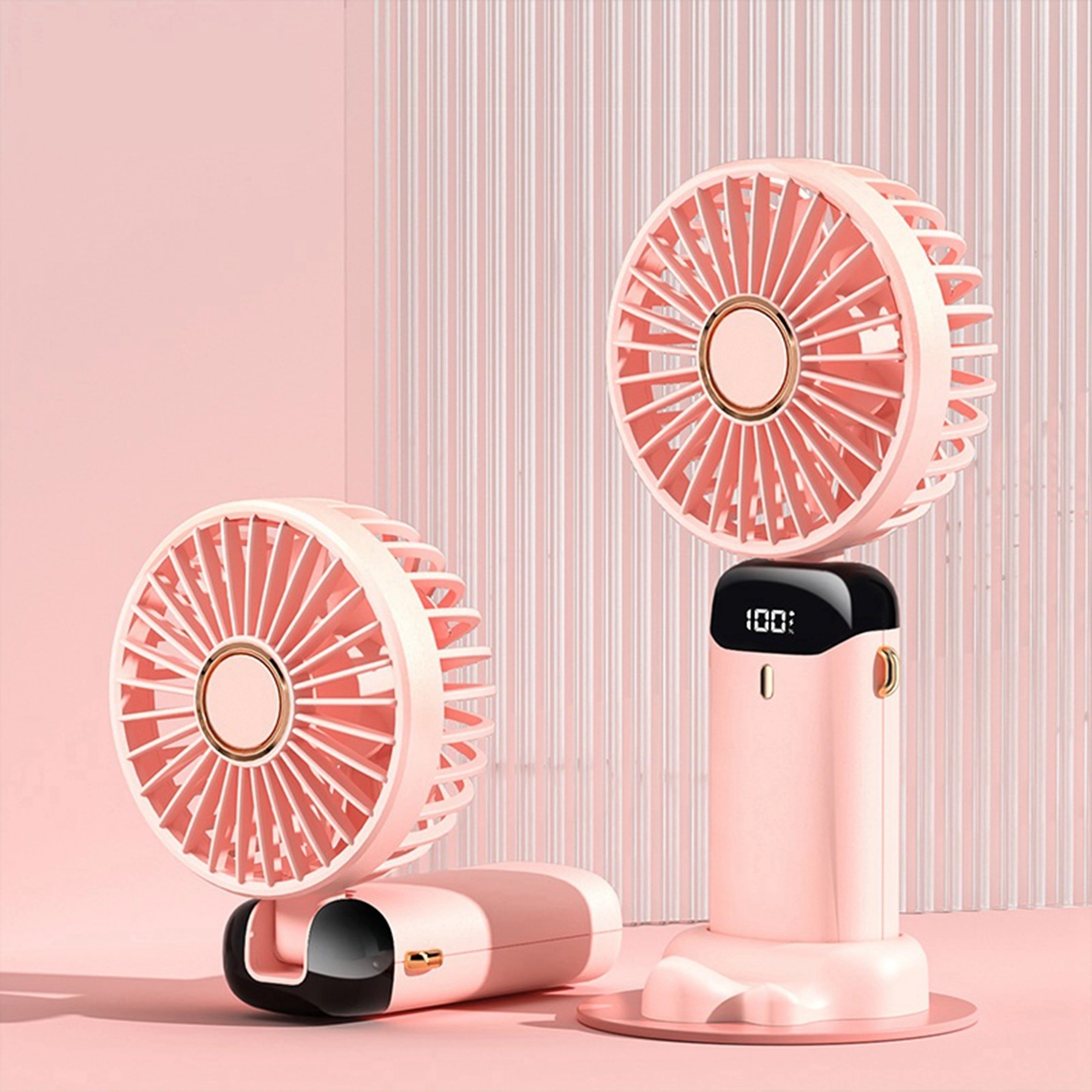 3000 mAh Digital Display Folding Handheld Fan 11