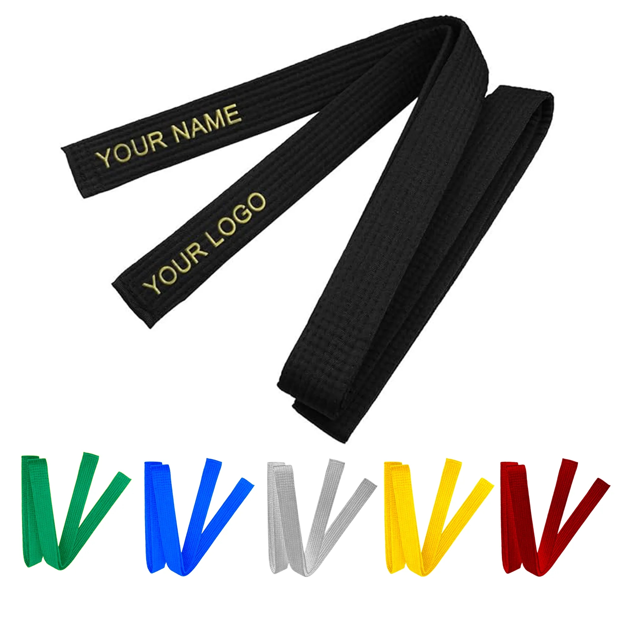 Custom Embroidered Karate Belt, custom uniform with logo imprint 3