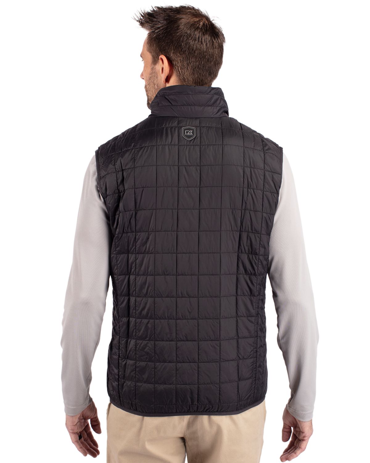 Cutter & Buck Rainier Recycled Insulated Puffer Mens Big & Tall Full Zip Vest Big & Tall 42