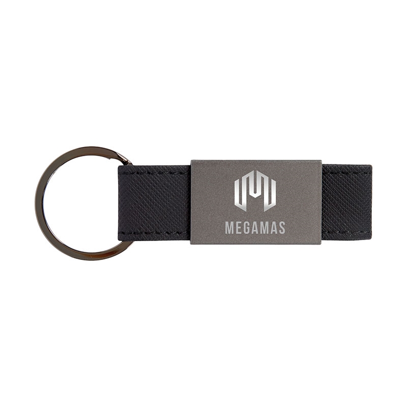 Boyd Aluminum & Leatherette Keyring 5