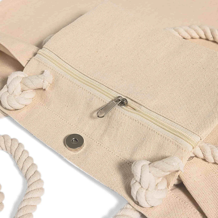 Bayshore Rope Handle Beach Tote Bag 2