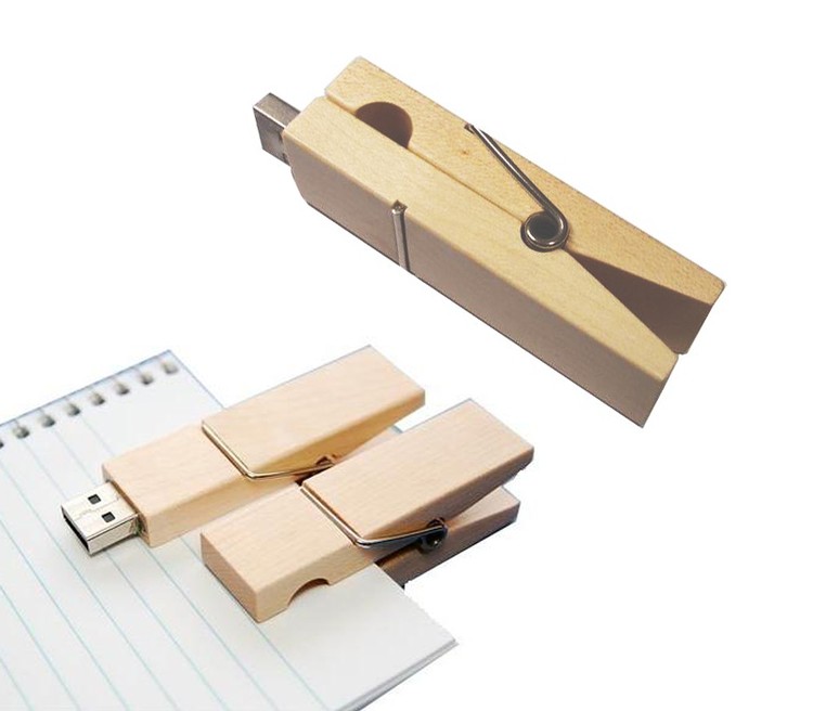 Clothespin Clip Style USB Flash Drive 3