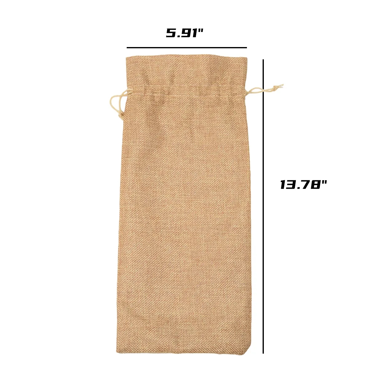 Reusable Burlap Wine Bottle Gift Bags with Drawstrings 6