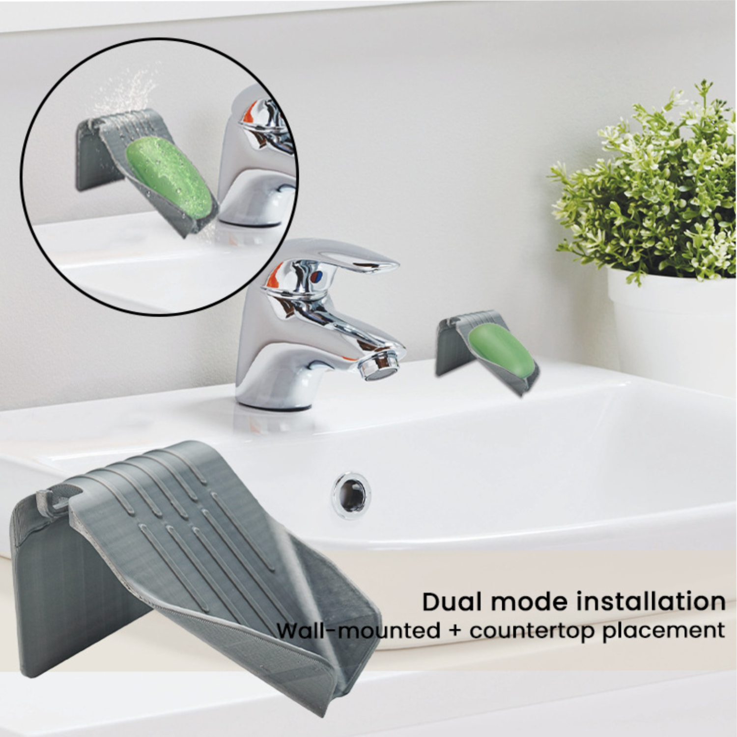 Plastic Bathroom Drain Soap Dish 8