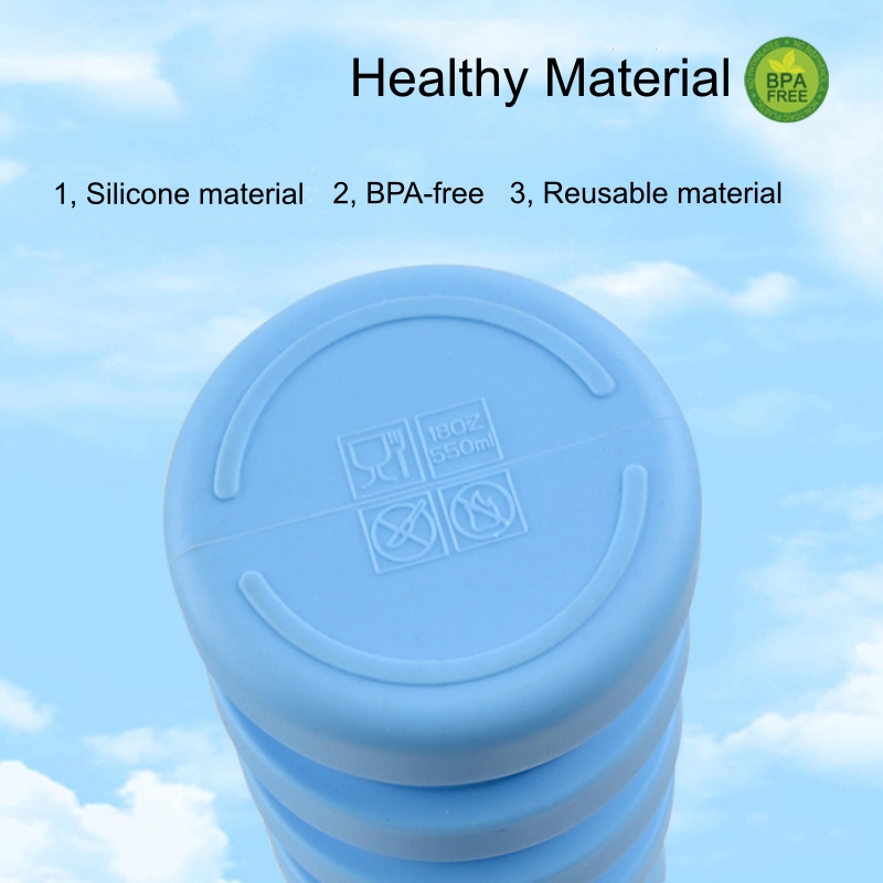 18 Oz Collapsible Silicone Water Bottle 10