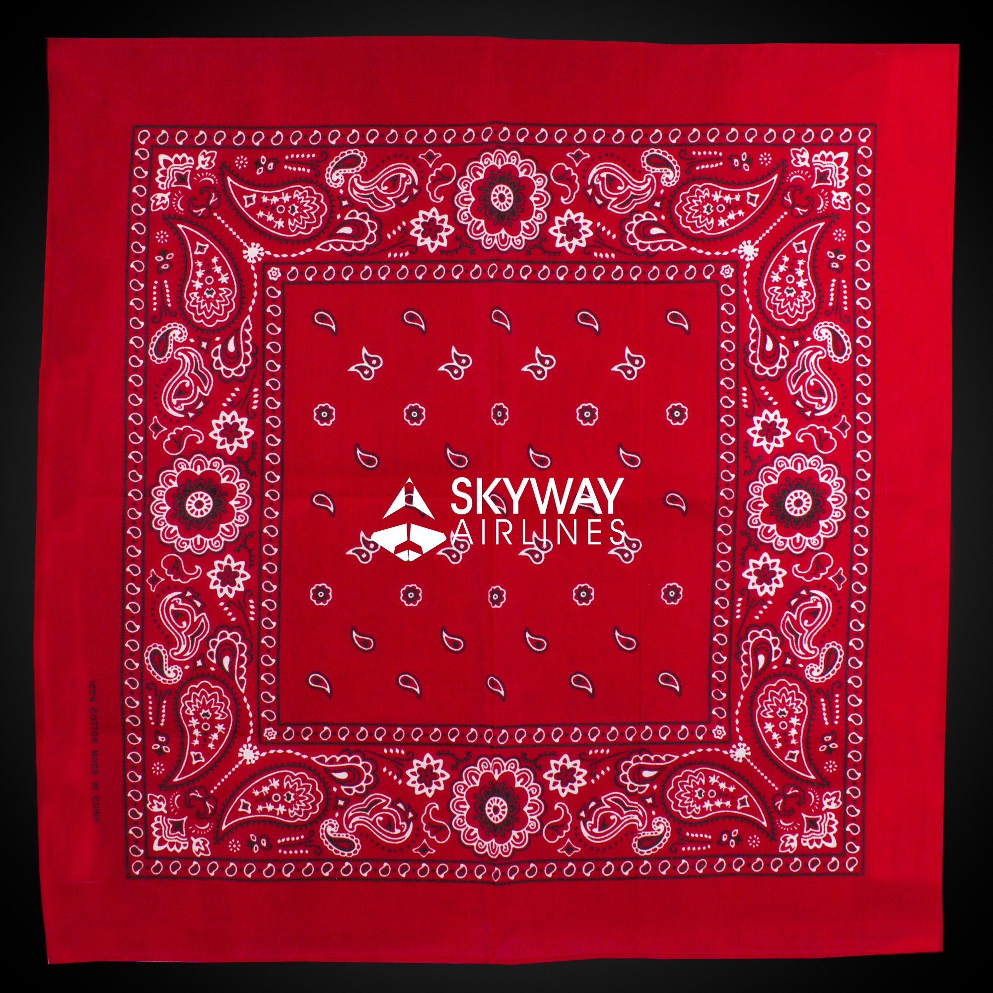 Red Cotton Bandana 22" x 22" 2
