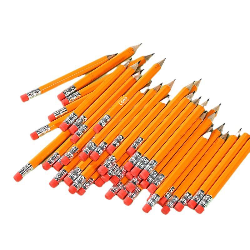 Short Golf Pencil with Eraser 2
